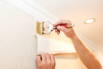 Pose de papier peint à Vals-des-Tilles — revêtements muraux et toiles de verre